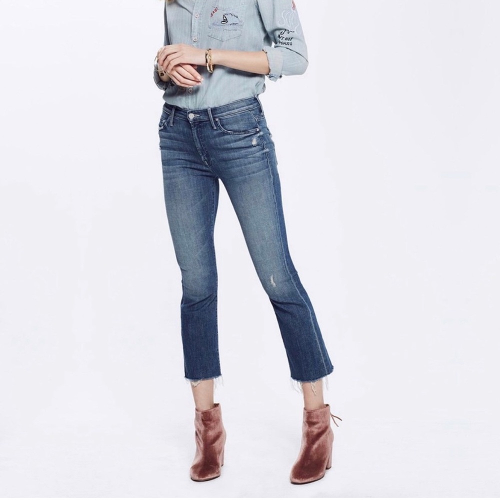 MOTHER Insider Crop Fray, Homebound, Size 28